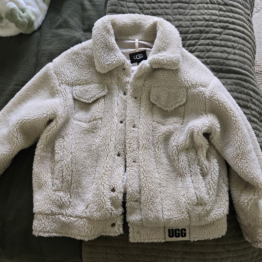 UGG Kids Off-White Sherpa Puffer Jacket